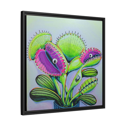 Framed Cyclops Venus Fly Trap Canvas Print