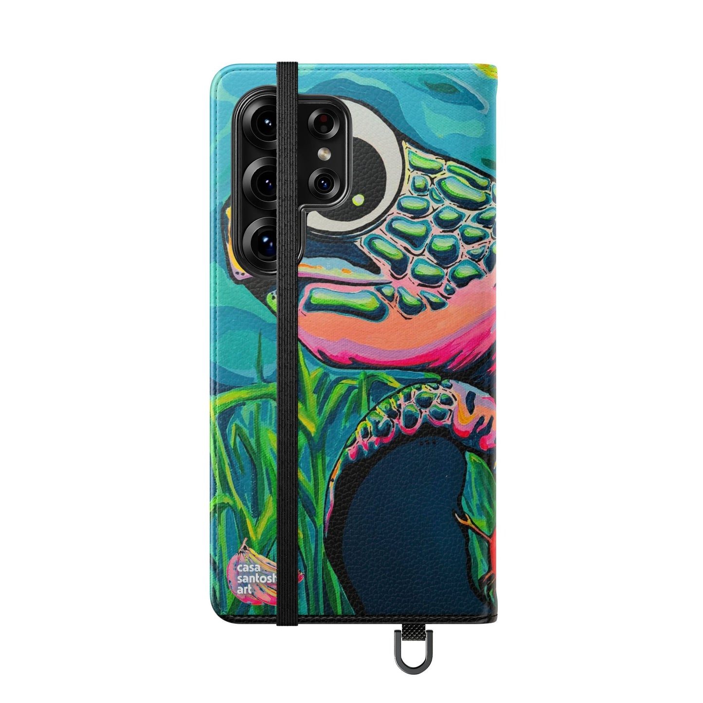 Cyclops Turtle Flip Phone Case – Wallet Cover with Card Slots