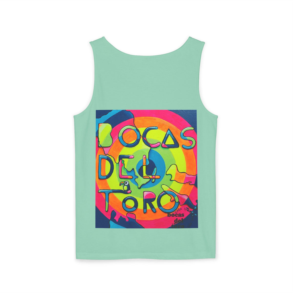Unisex Bocas Del Toro Islands Tank Top - neon pop art by Casa Santosha Art