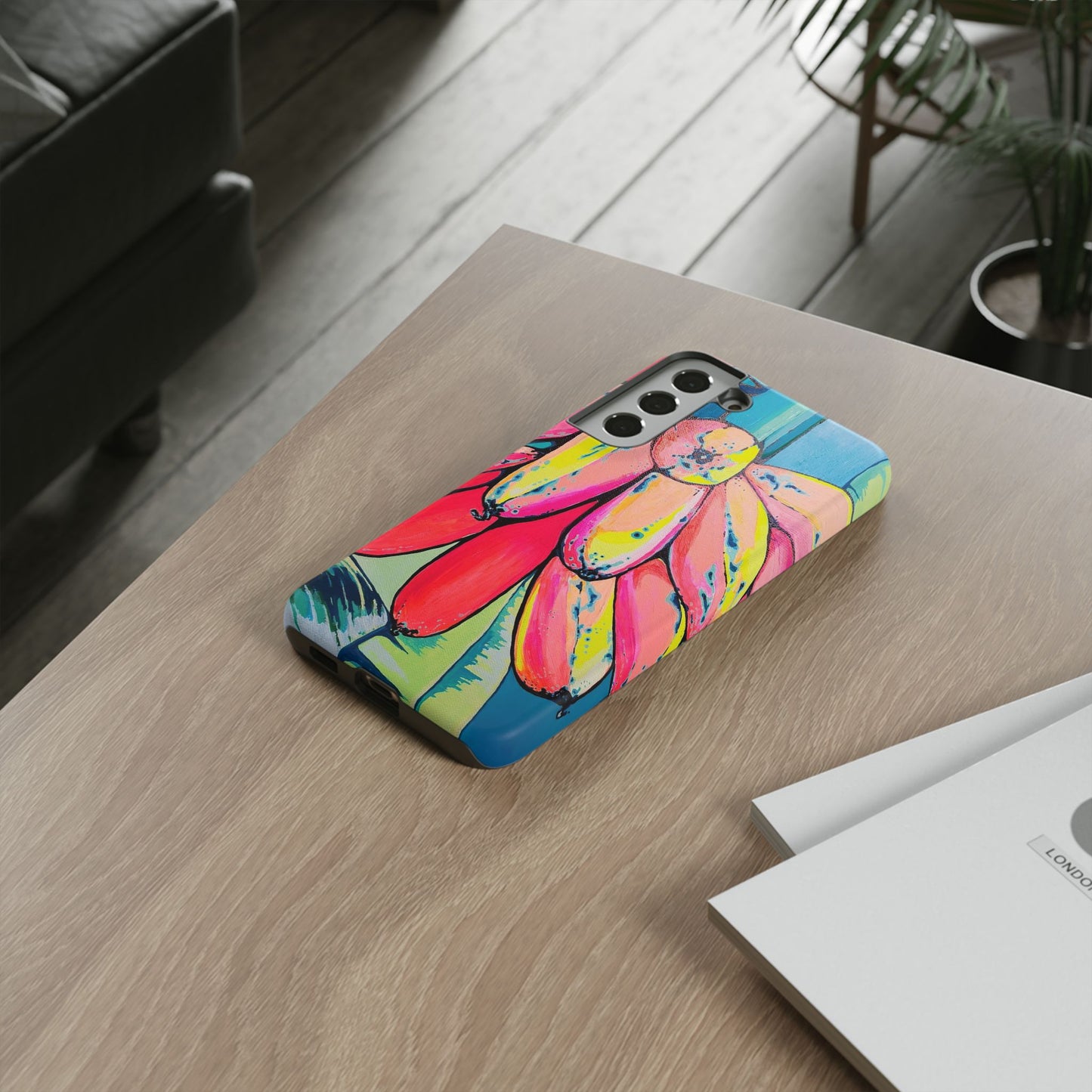 Neon Primitivo Bananas Tough Phone Case