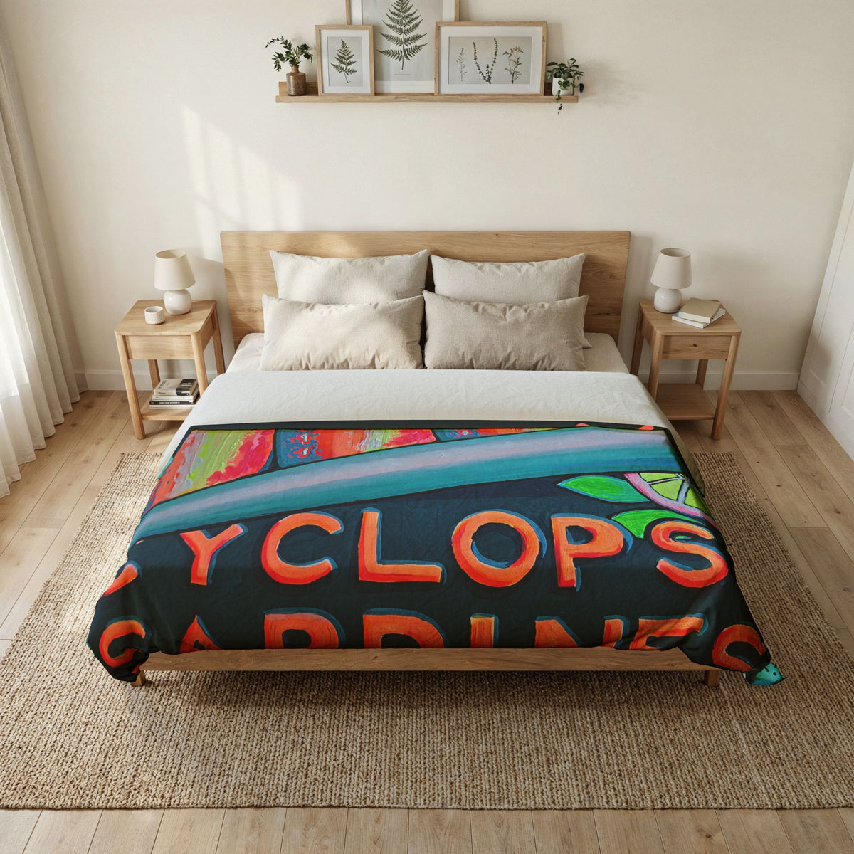 Neon Sardines Duvet Cover
