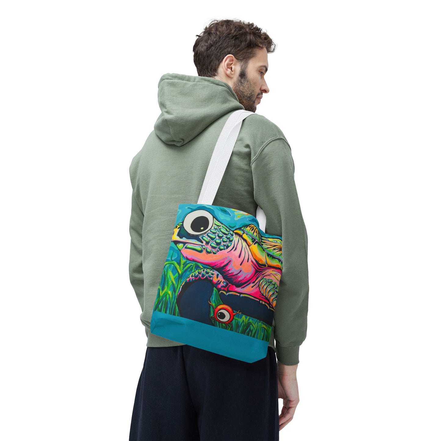 Premium Cyclops Turtle Tote Bag, Original Artist Design, Reusable Shopping Tote,  Eco-Friendly