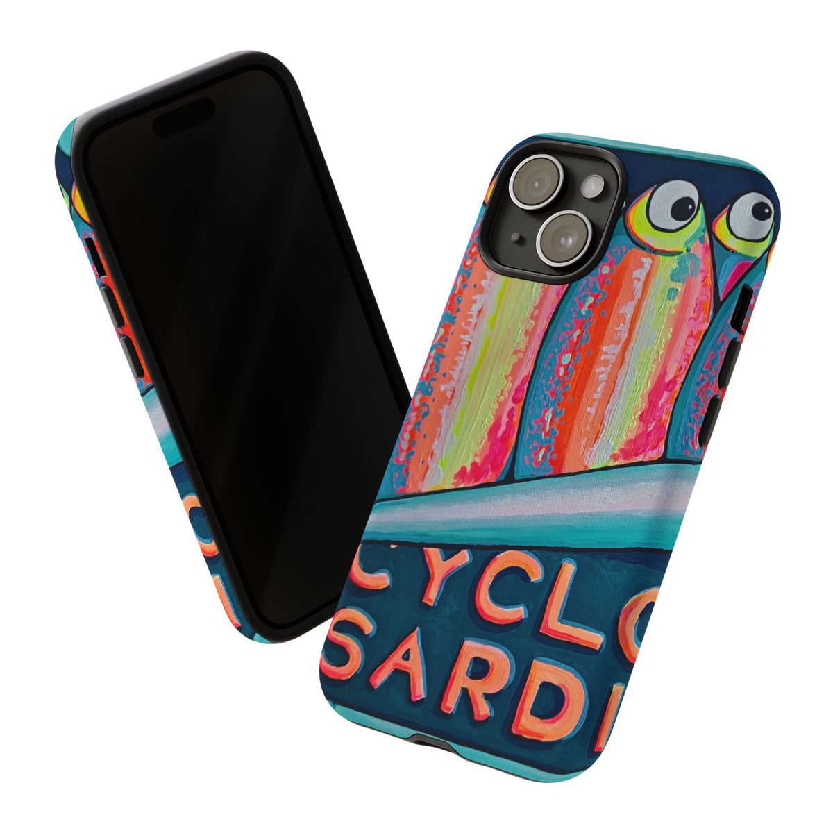 Neon Sardines Tough Phone Case