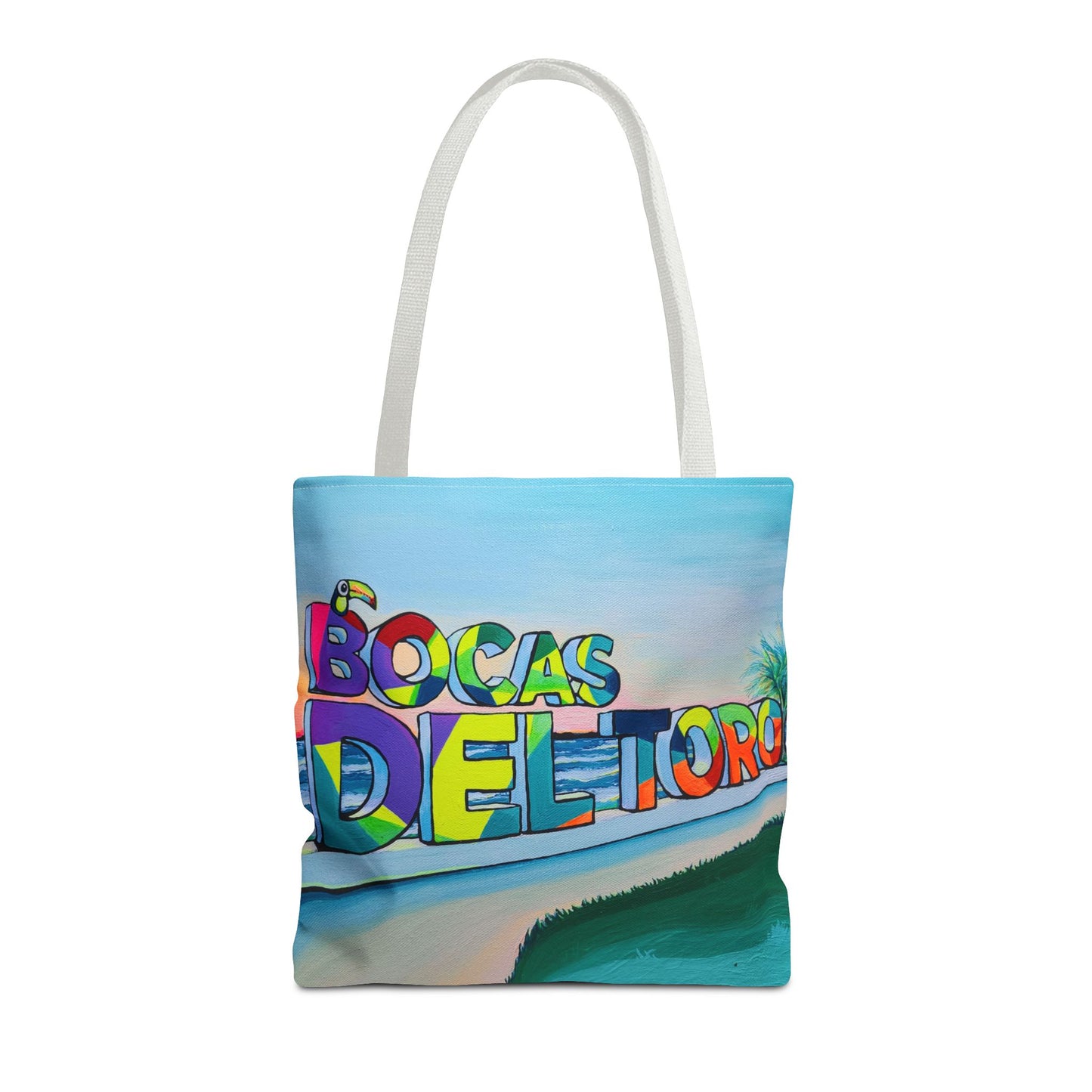 Premium Bocas Del Toro Sign Tote Bag, Original Artist Design, Reusable Shopping Tote,  Eco-Friendly