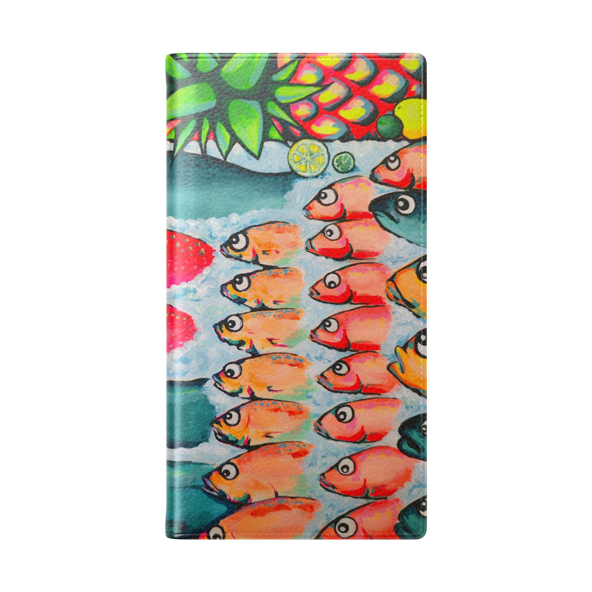 Neon Cabo Fish Market Flip Phone Case – Wallet Cover with Card Slots