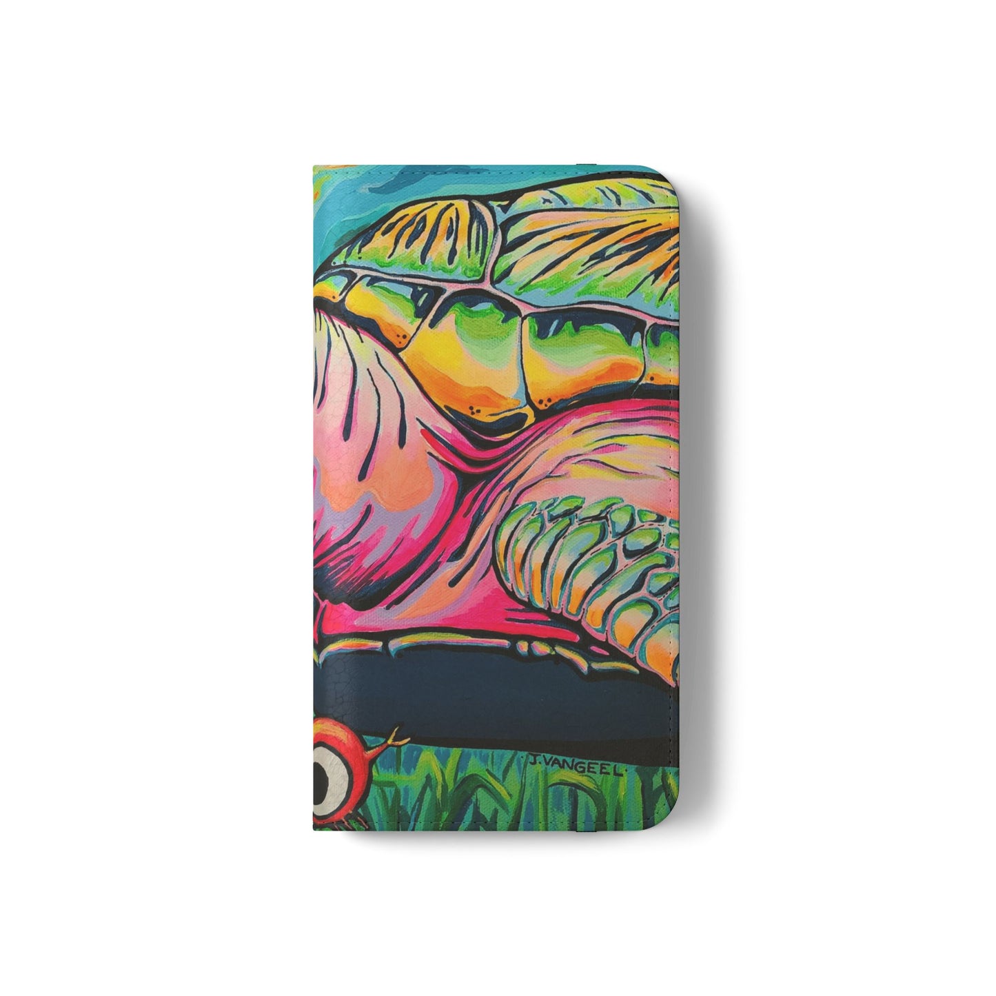 Cyclops Turtle Flip Phone Case – Wallet Cover with Card Slots
