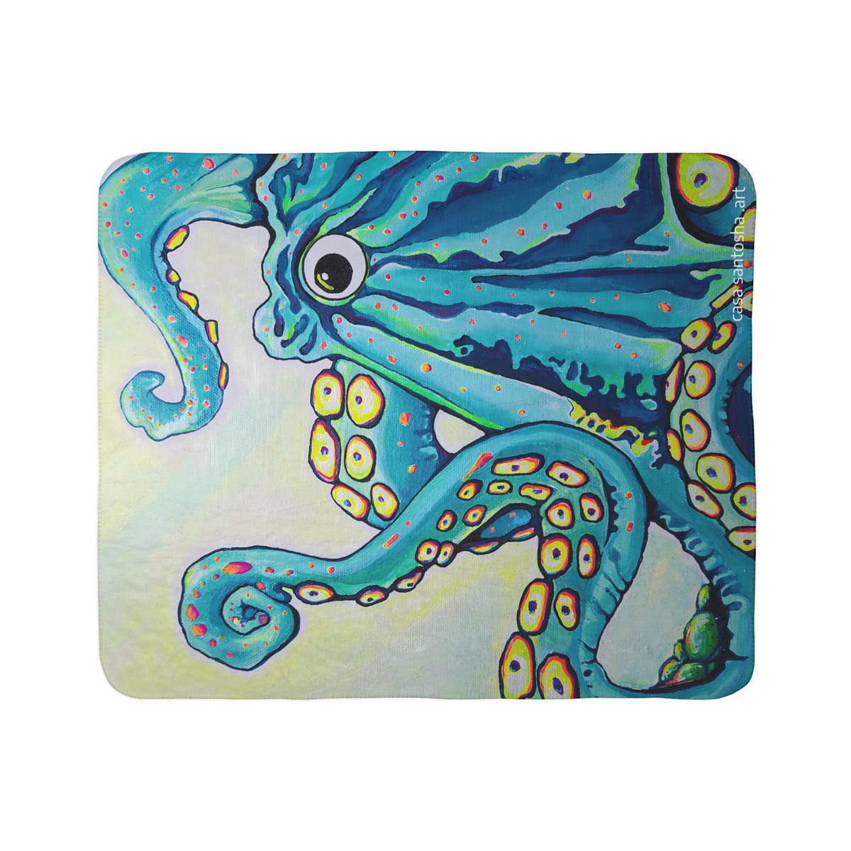 Cyclops Octopus Fleece Sherpa Blanket