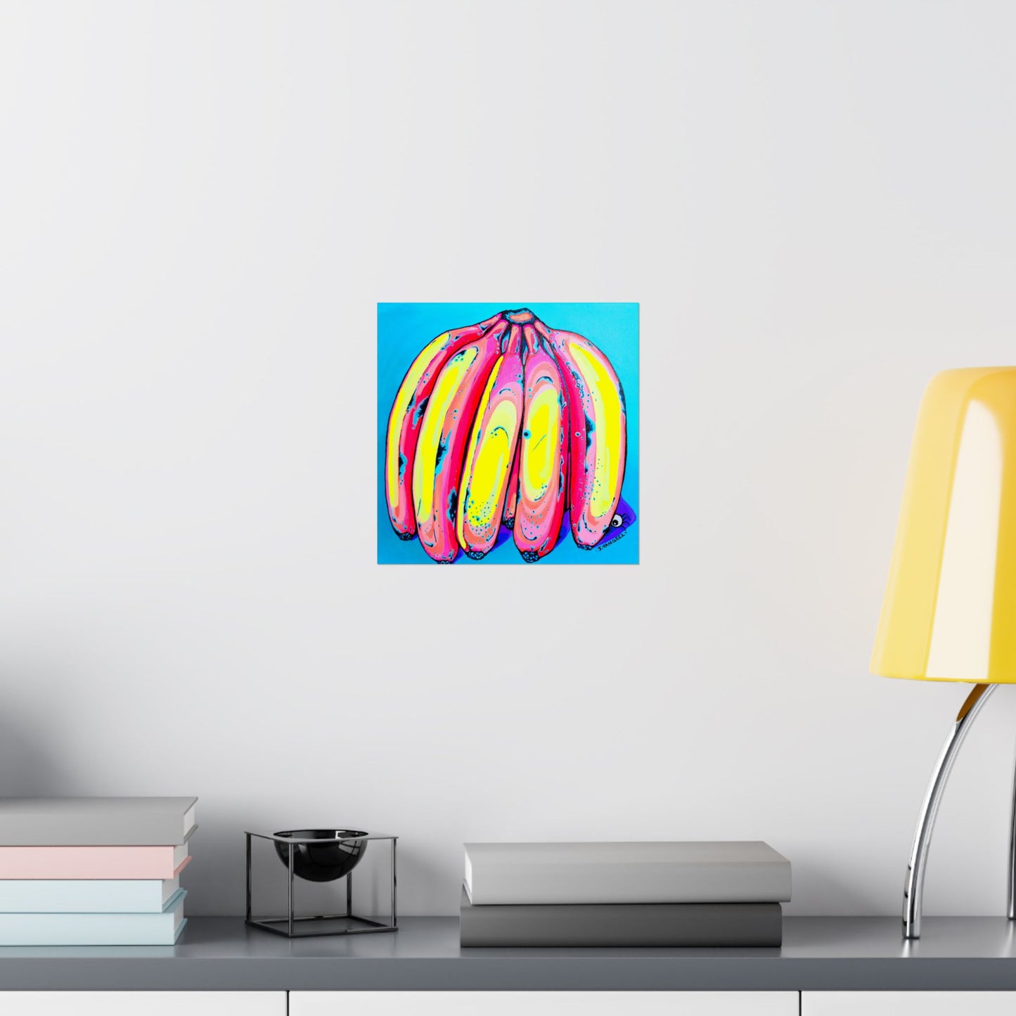 Neon Fat Bananas Giclée Art Poster