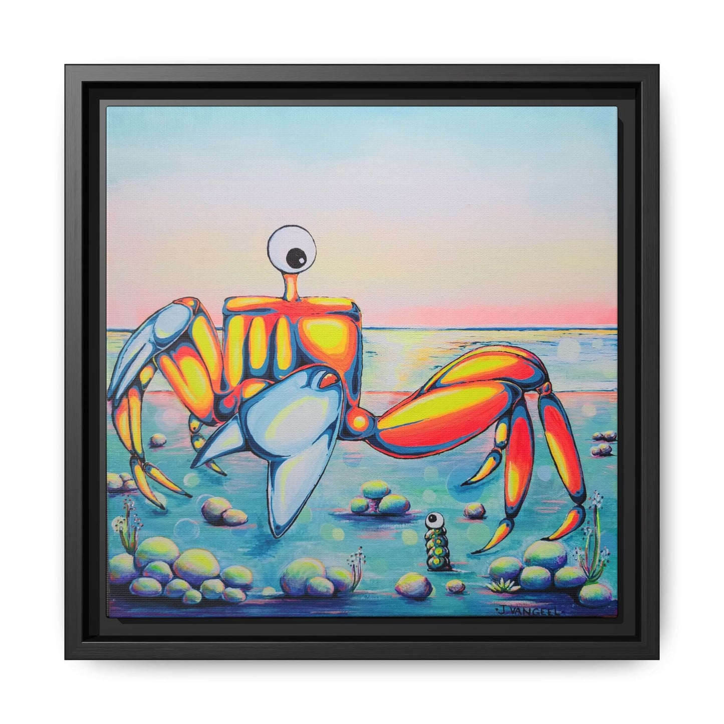 Framed Cyclops Crab Canvas Print