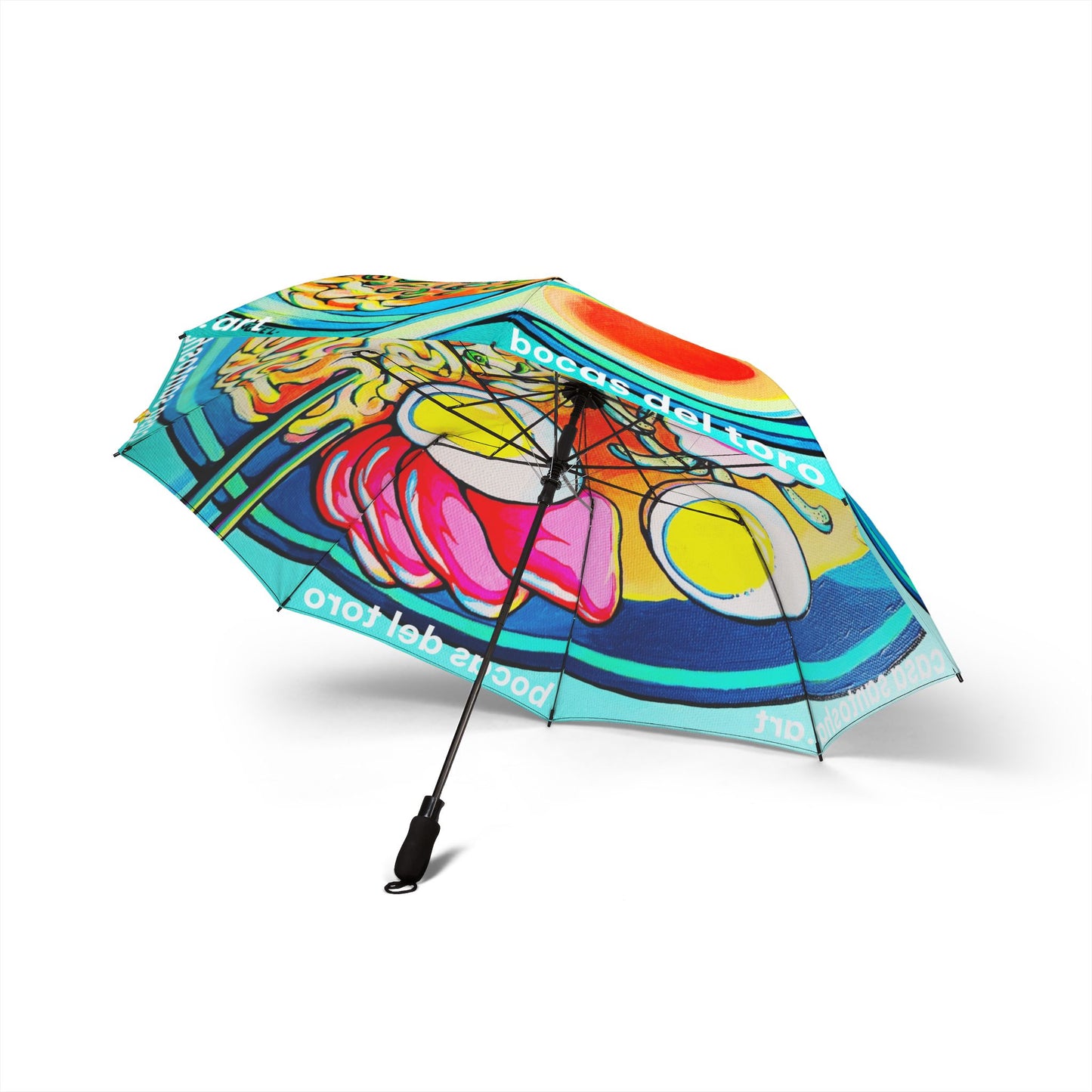 Neon Ramen Tropical Umbrella - Foldable & Stylish Rain Gear
