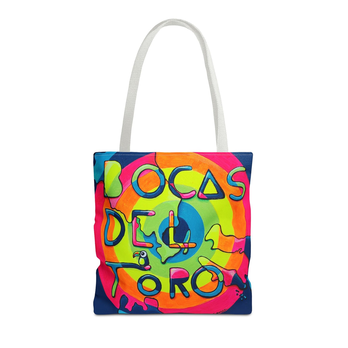 Premium Bocas Del Toro Islands Tote Bag, Original Artist Design, Reusable Shopping Tote,  Eco-Friendly