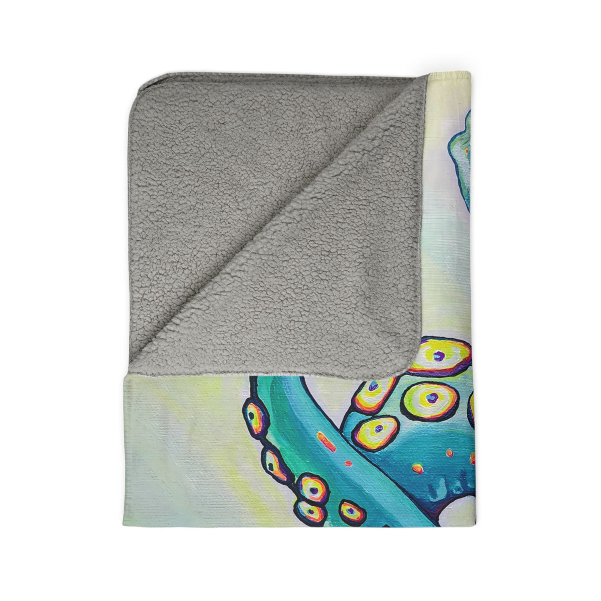 Cyclops Octopus Fleece Sherpa Blanket