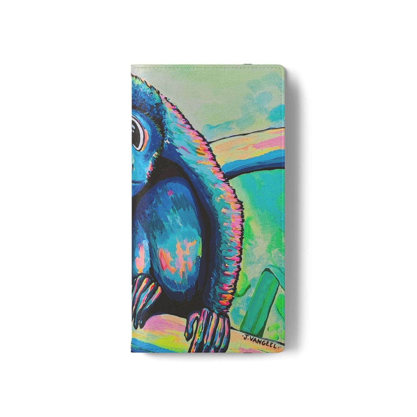 Cyclops Monkey Flip Phone Case – Wallet Cover with Card Slots