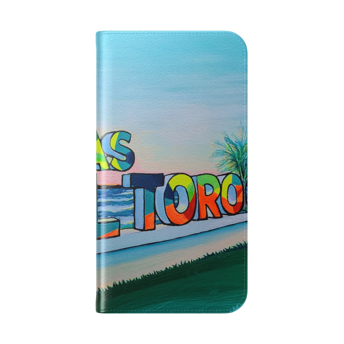 Bocas Del Toro Sign Flip Phone Case – Wallet Cover with Card Slots