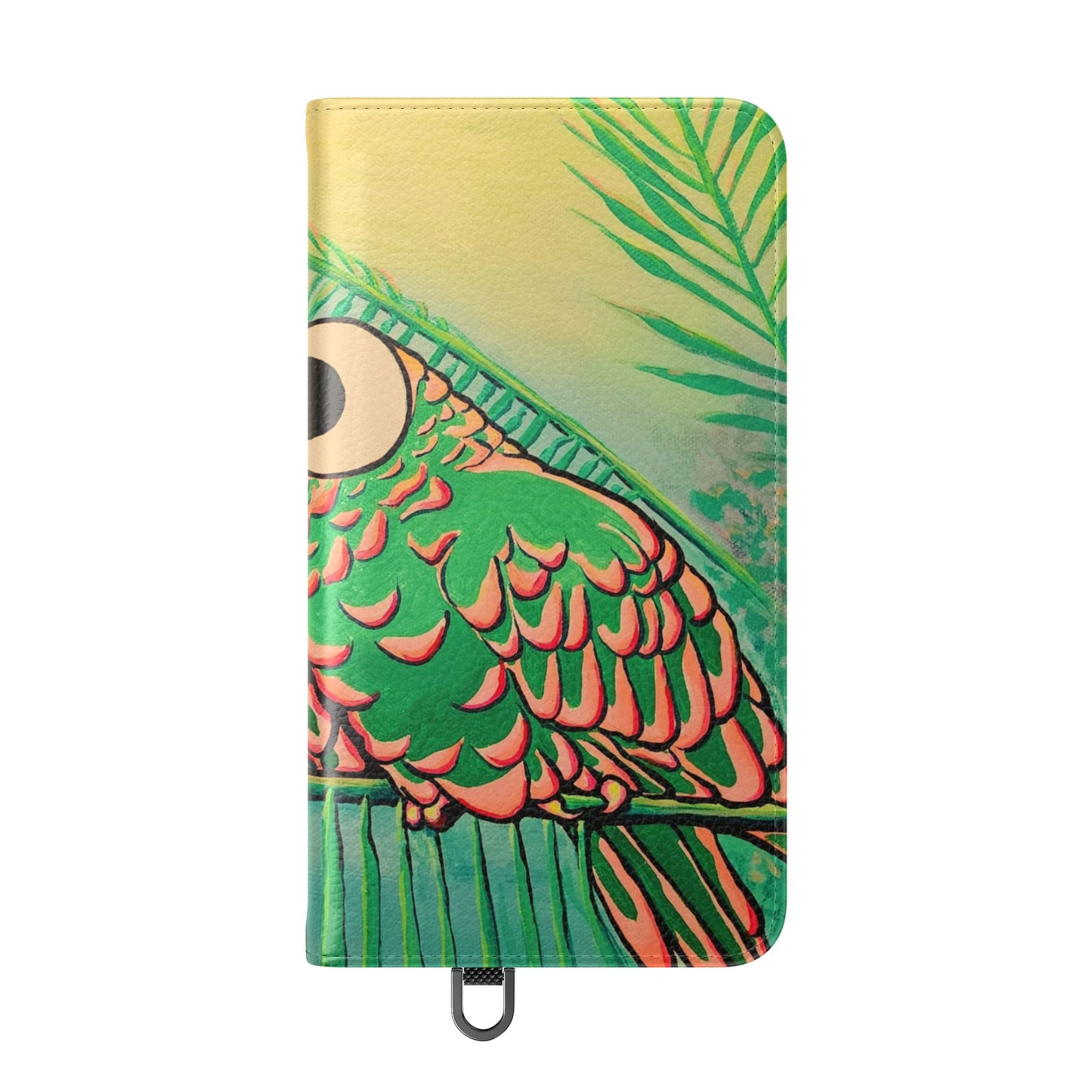Chatty Cyclops Parrots Flip Phone Case – Wallet Cover with Card Slots