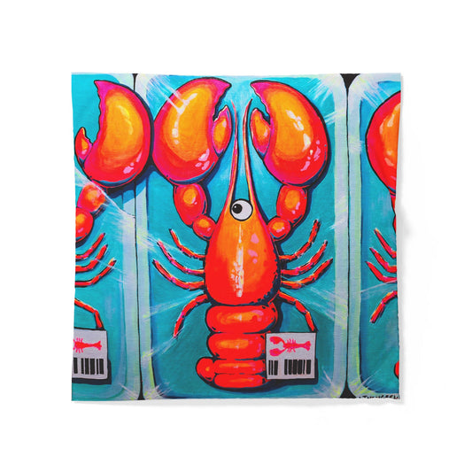 Neon Lobster Duvet Cover