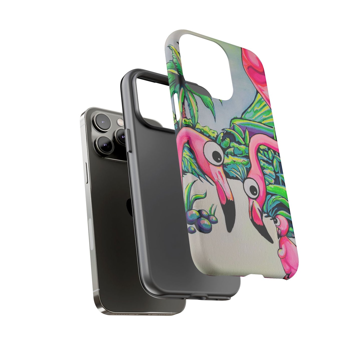 Cyclops Flamingo Family Tough Phone Case