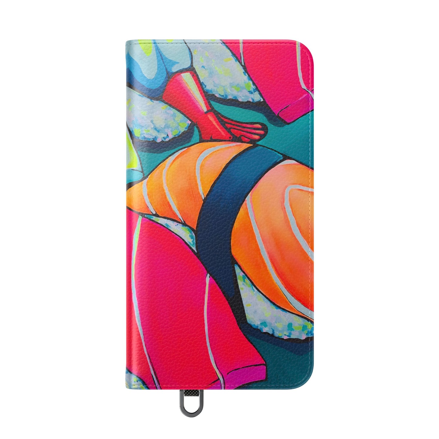 Étui portefeuille pour téléphone à clapet Neon Sushi avec porte-cartes