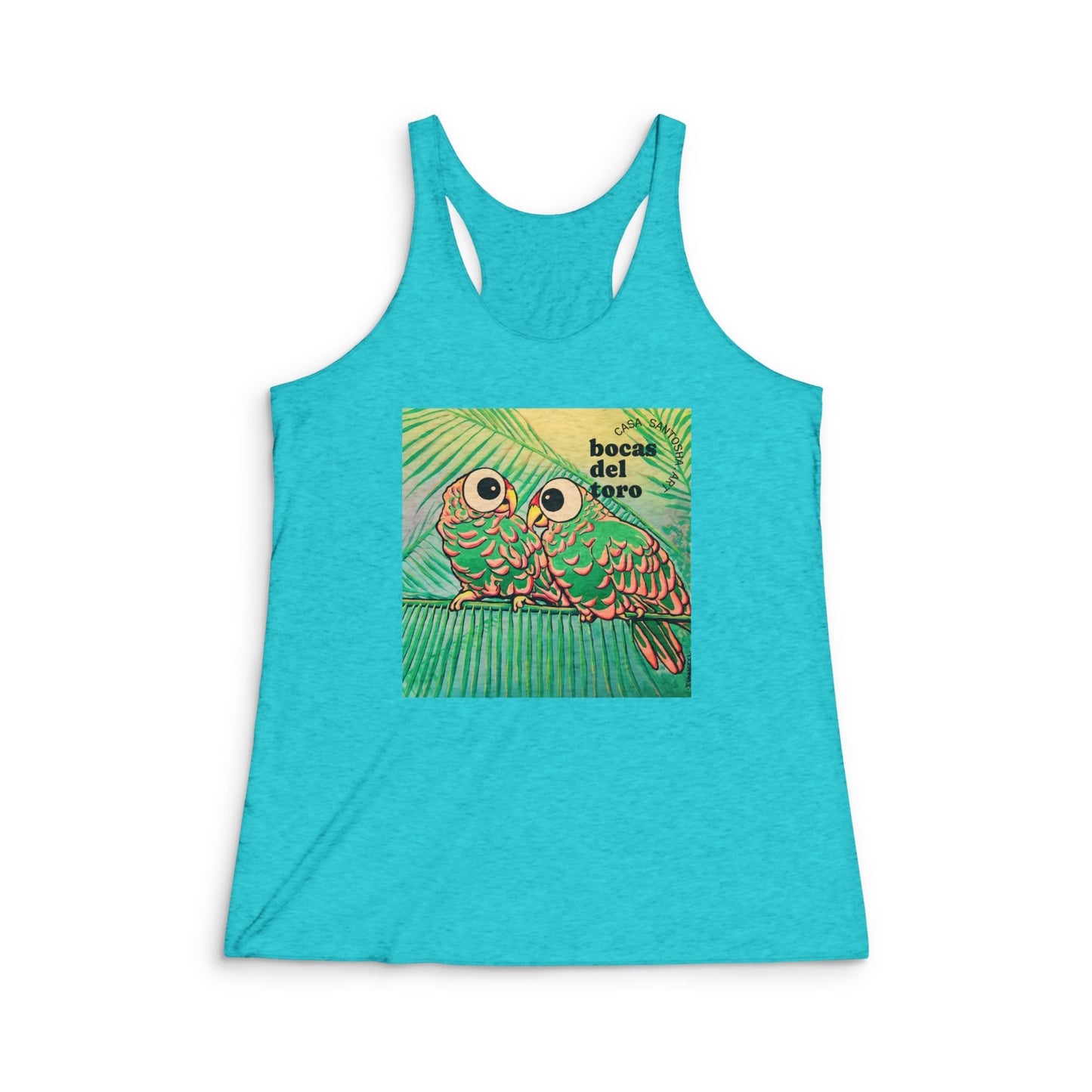 Women's Chatty Cyclops Parrots Graphic Racerback Tank