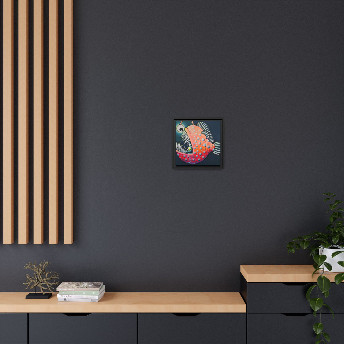 Framed Cyclops Anglerfish Canvas Wall Art