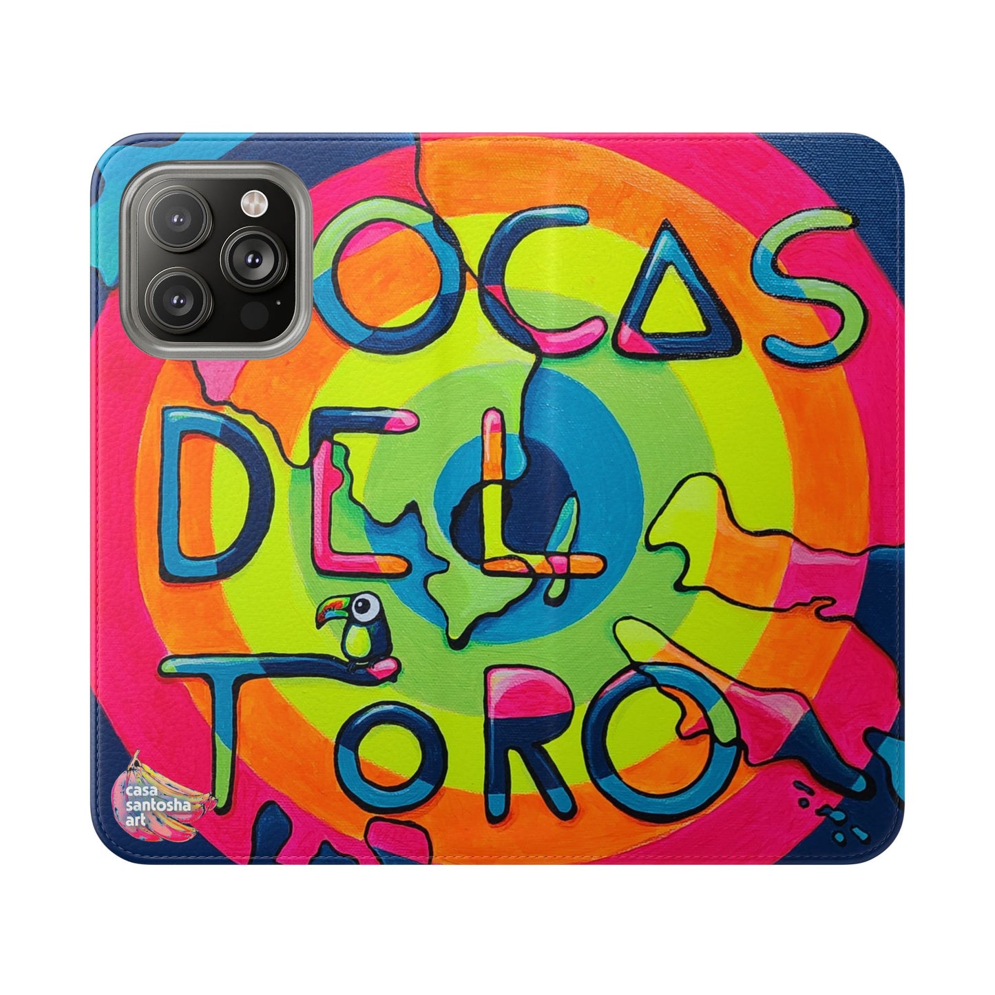 Bocas Del Toro Islands Flip Phone Case – Wallet Cover with Card Slots
