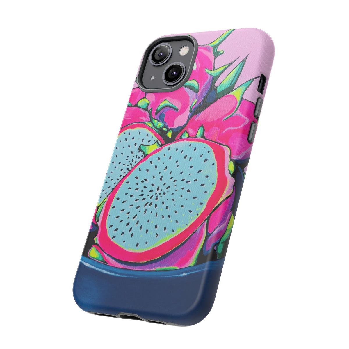 Coque de téléphone résistante Pitaya Rose Néon