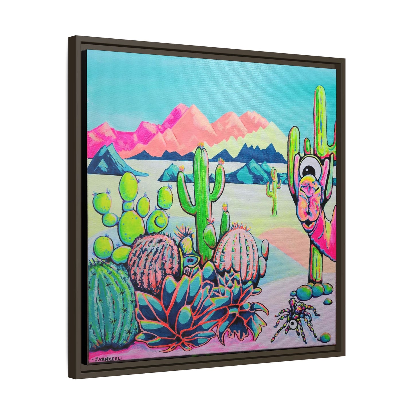 Framed Cyclops Camel Canvas Print