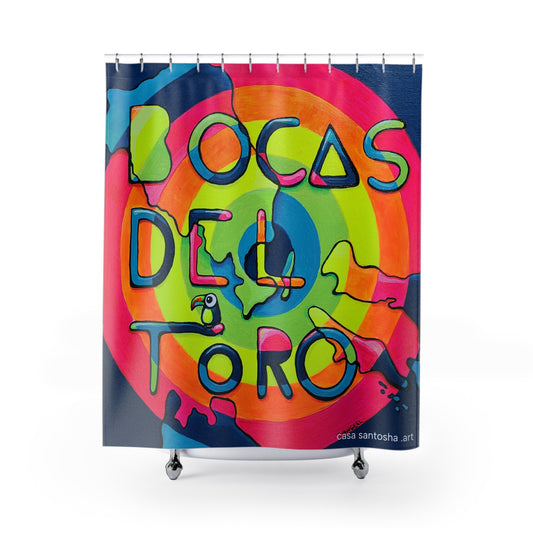 Bocas Del Toro Islands Pop Art Shower Curtain