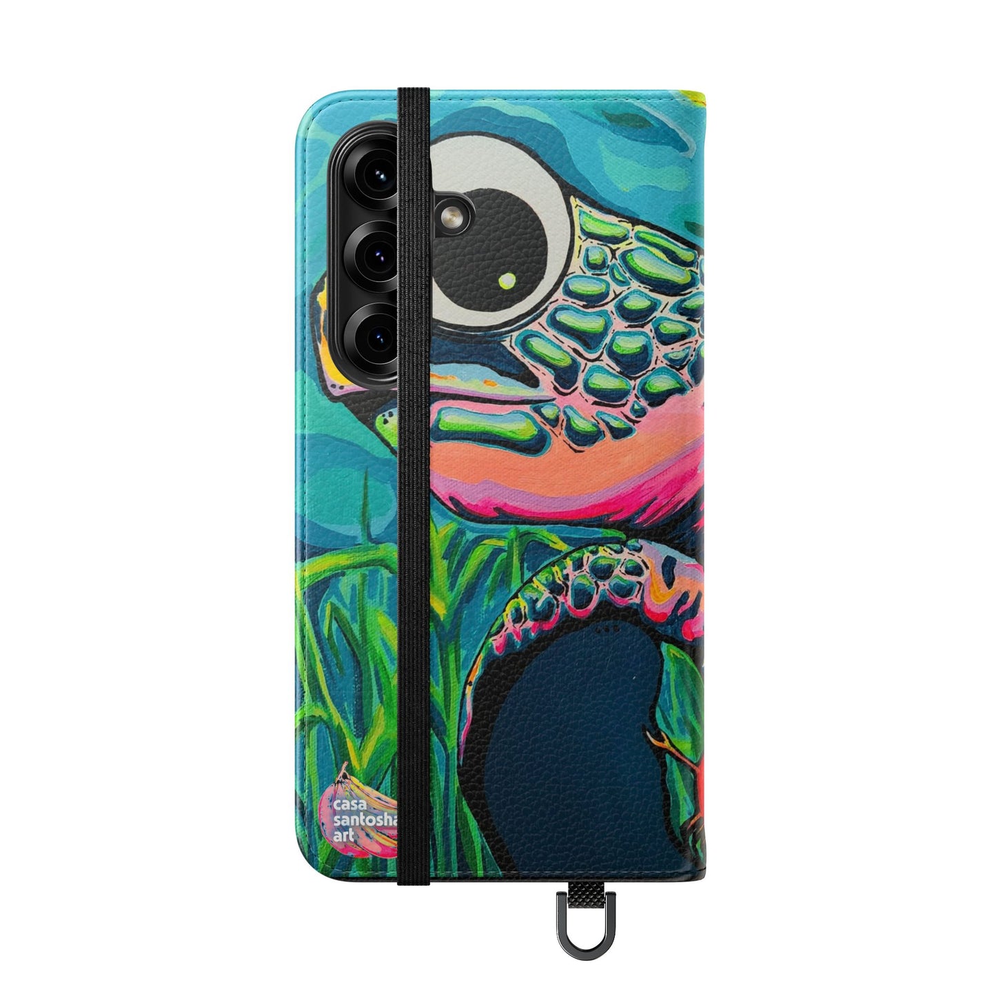 Cyclops Turtle Flip Phone Case – Wallet Cover with Card Slots