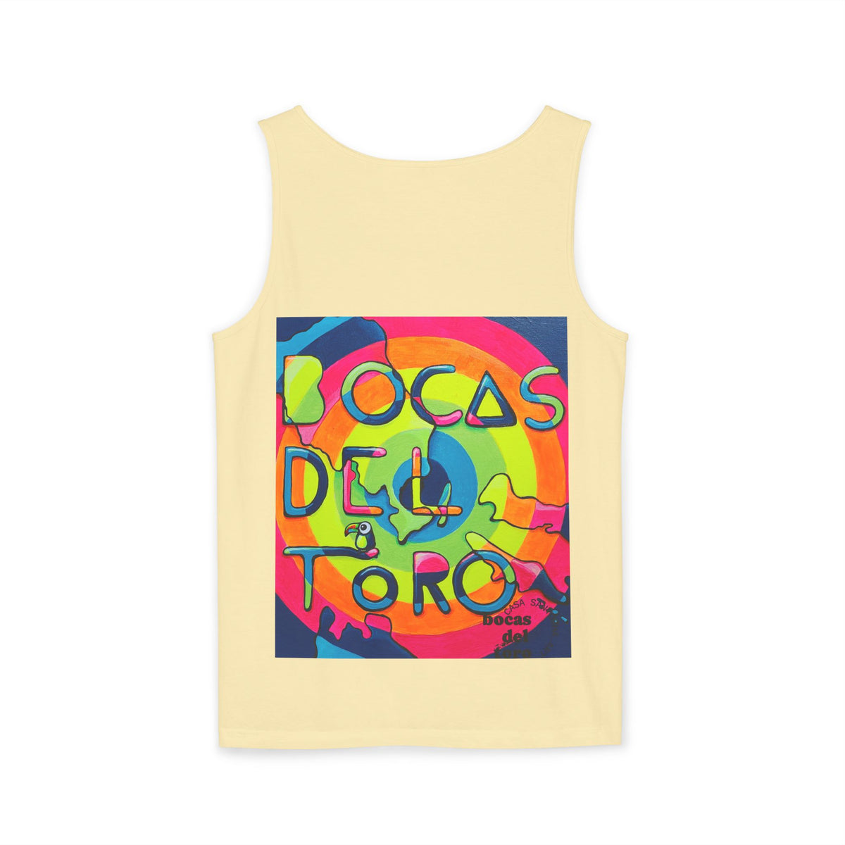 Unisex Bocas Del Toro Islands Tank Top - neon pop art by Casa Santosha Art