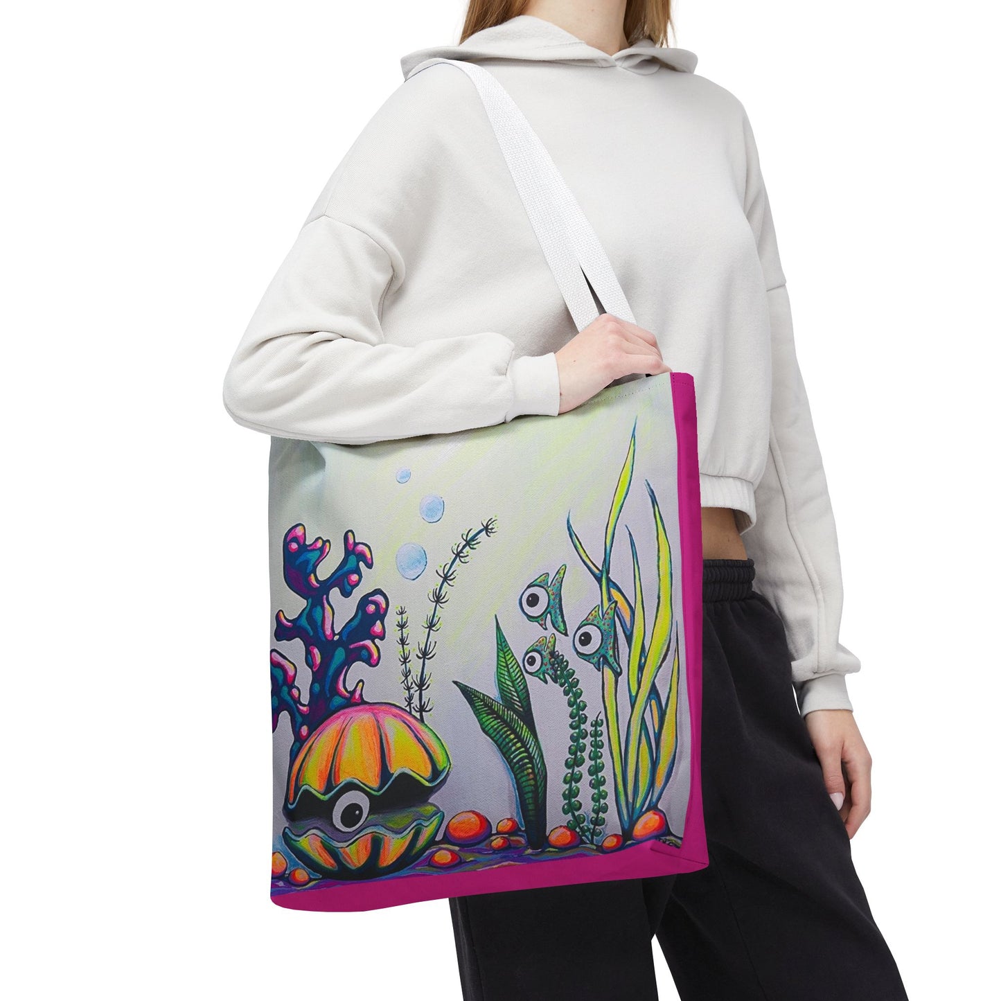 Premium Cyclops Clam Tote Bag, Original Artist Design, Reusable Shopping Tote,  Eco-Friendly