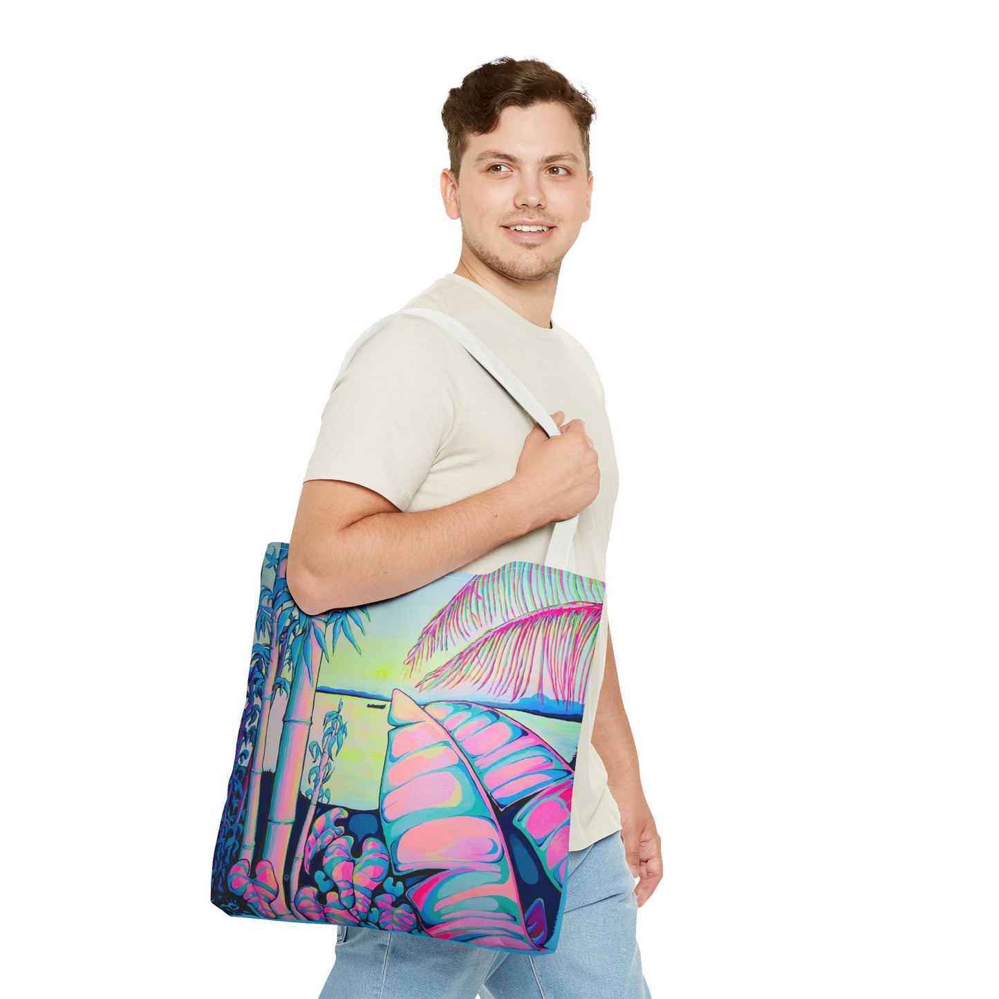 Premium Serenity Bocas Tote Bag, Original Artist Design, Reusable Shopping Tote, Eco-Friendly