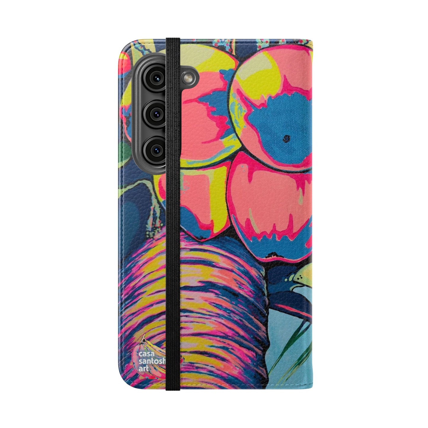 Neon Coconuts Flip Phone Case – Wallet Cover with Card Slots