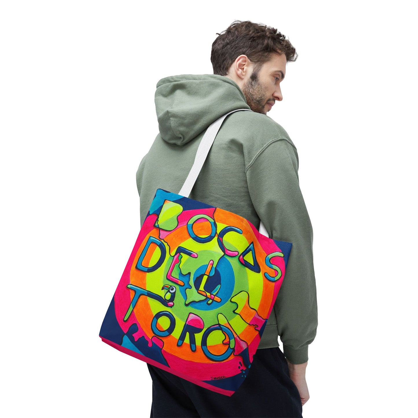 Premium Bocas Del Toro Islands Tote Bag, Original Artist Design, Reusable Shopping Tote,  Eco-Friendly