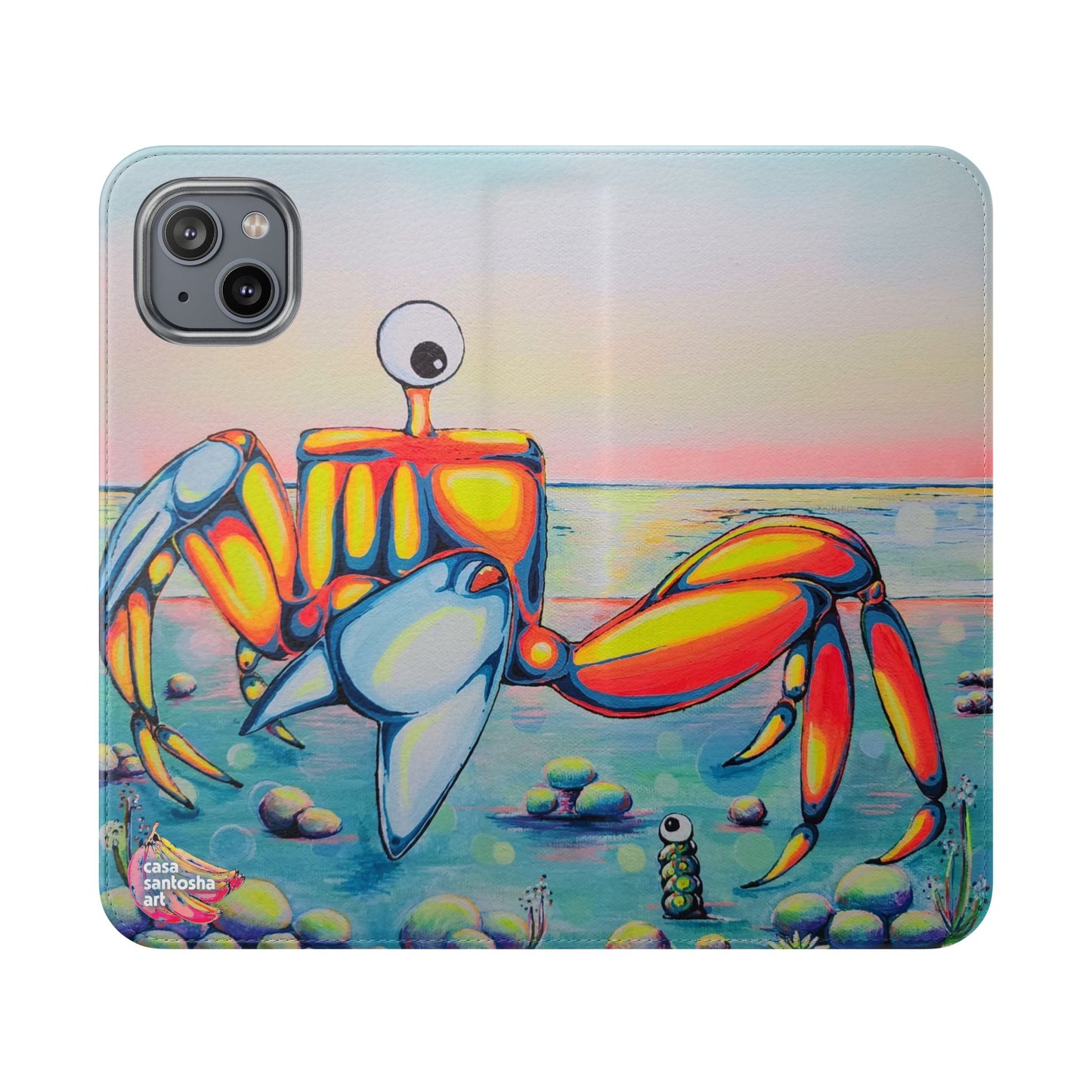 Cyclops Crab Flip Phone Case – Wallet Cover with Card Slots