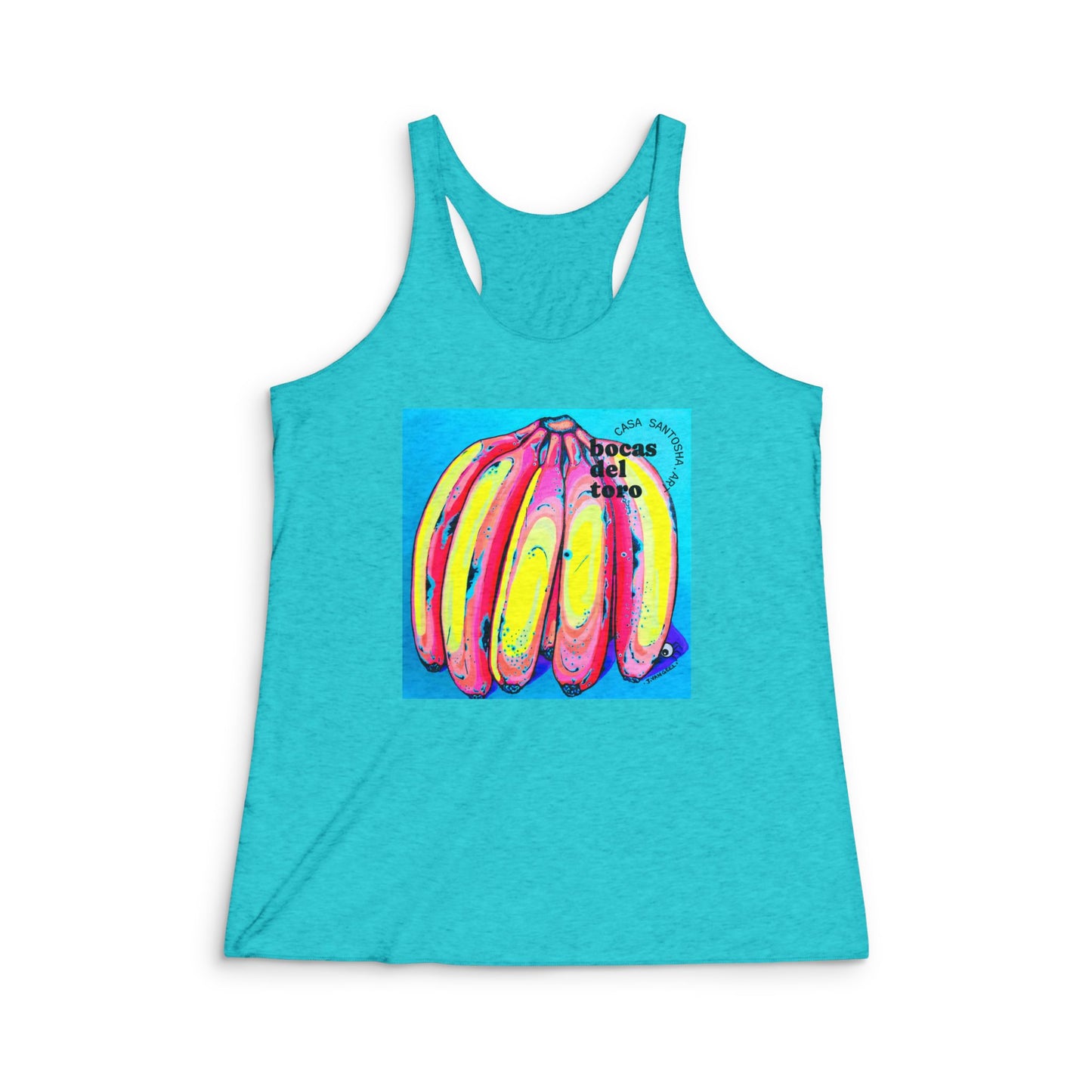 Women's Neon Fat Bananas Graphic Racerback Tank