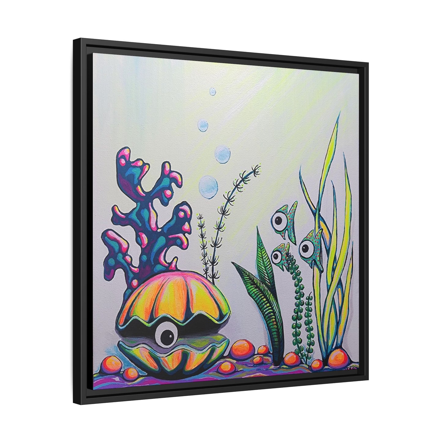 Framed Cyclops Clam Canvas Print