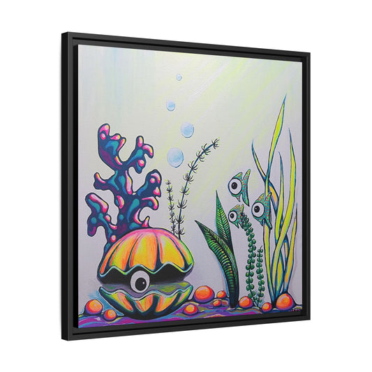 Framed Cyclops Clam Canvas Print