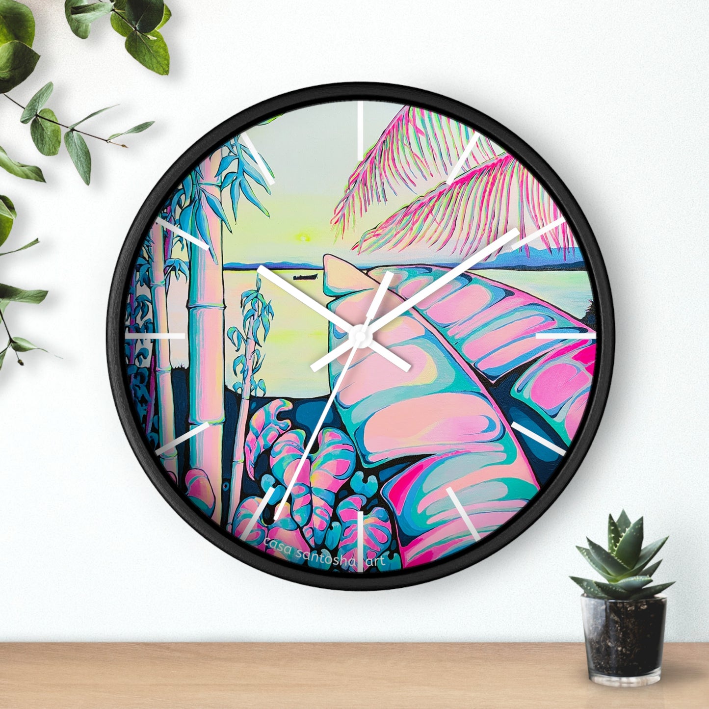 Horloge murale pop art Sérénité Bocas
