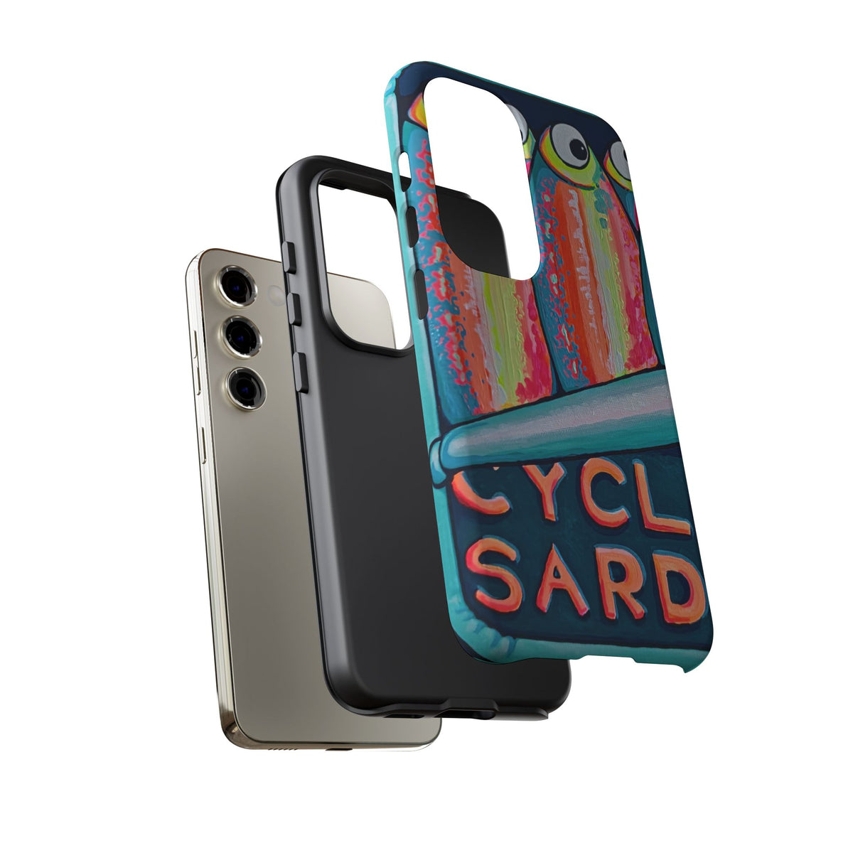 Neon Sardines Tough Phone Case