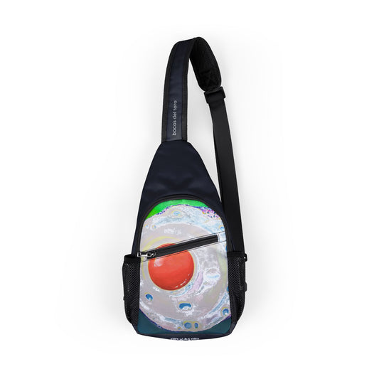 Neon Fried Egg Art Sling Bag - Travel or Everyday Chest Bag