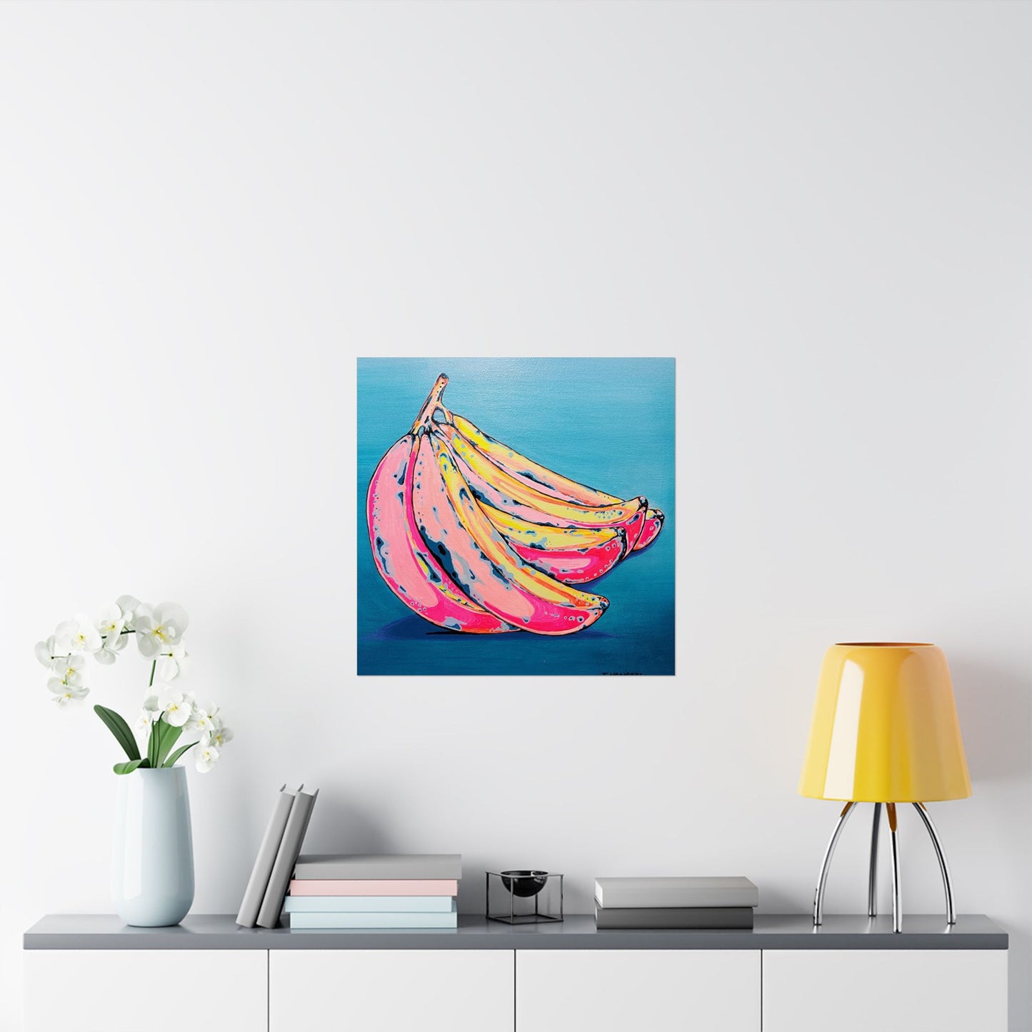 Neon Bananas Giclée Art Poster