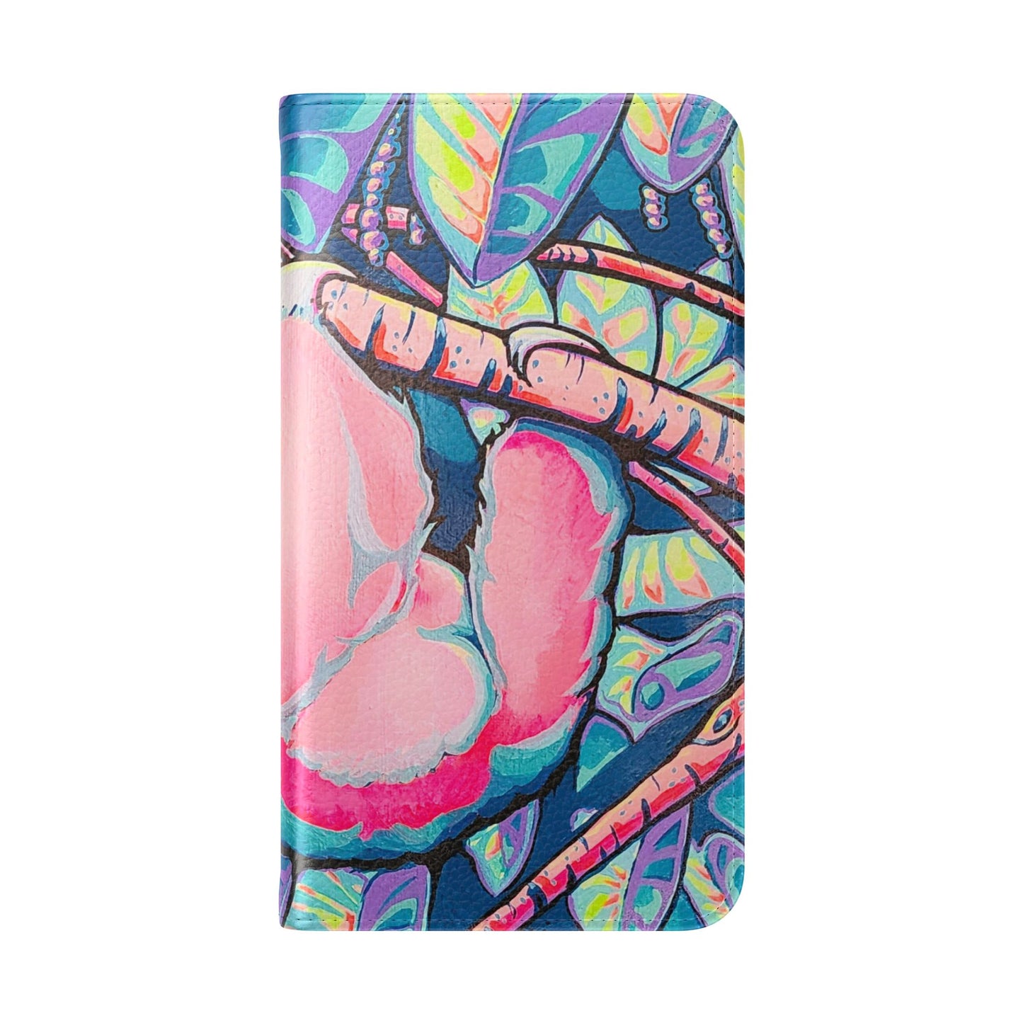 Cyclops Sloth Flip Phone Case – Wallet Cover with Card Slots