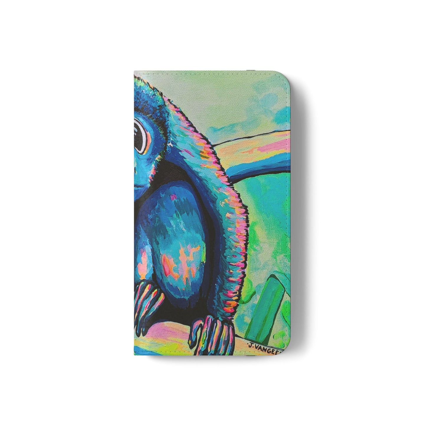 Cyclops Monkey Flip Phone Case – Wallet Cover with Card Slots