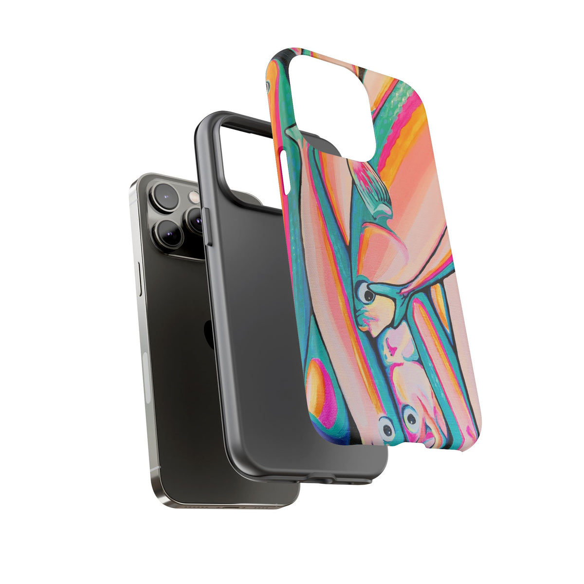 Neon Fish Tough Phone Case