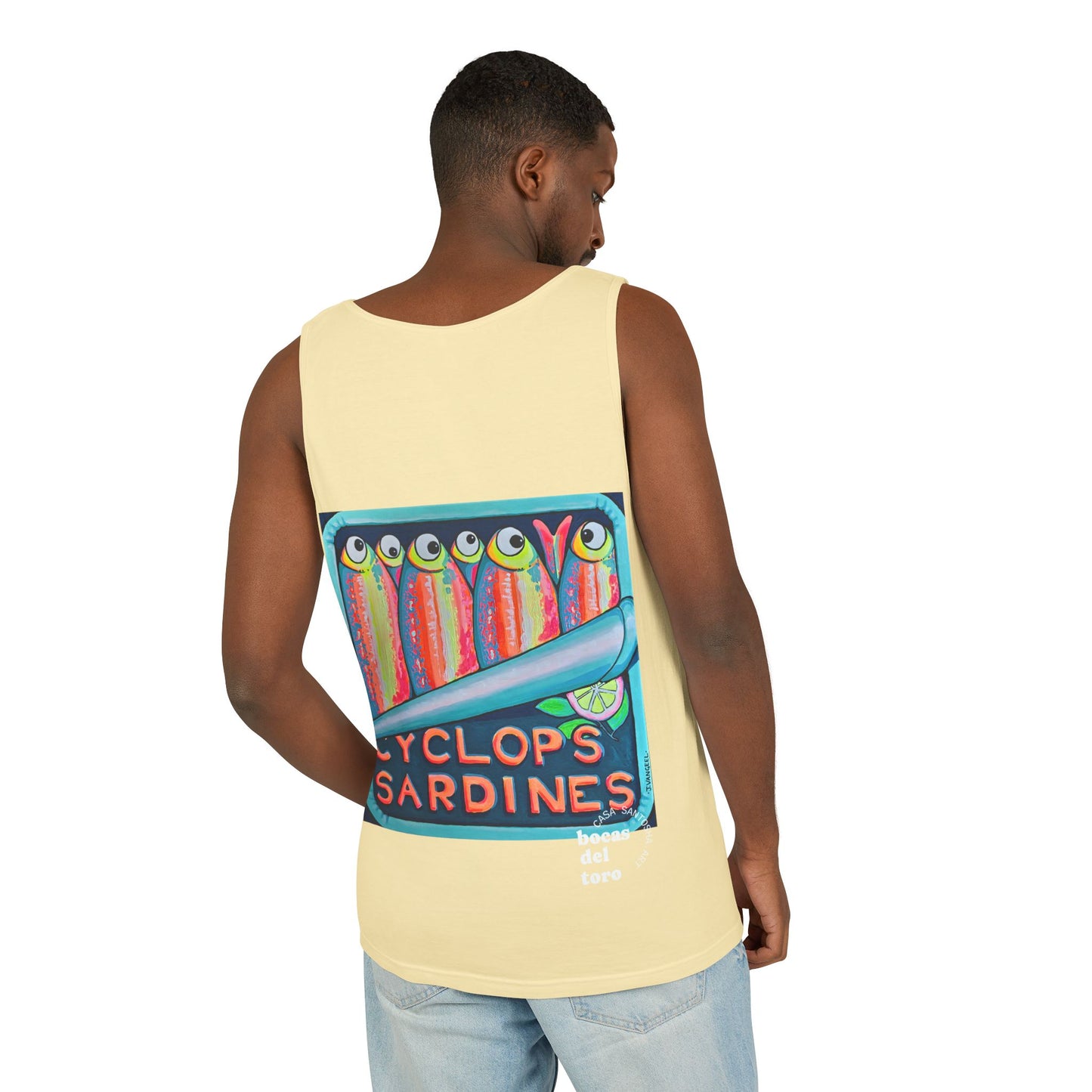 Unisex Neon Sardines Tank Top - Perfect for Summer Vibes