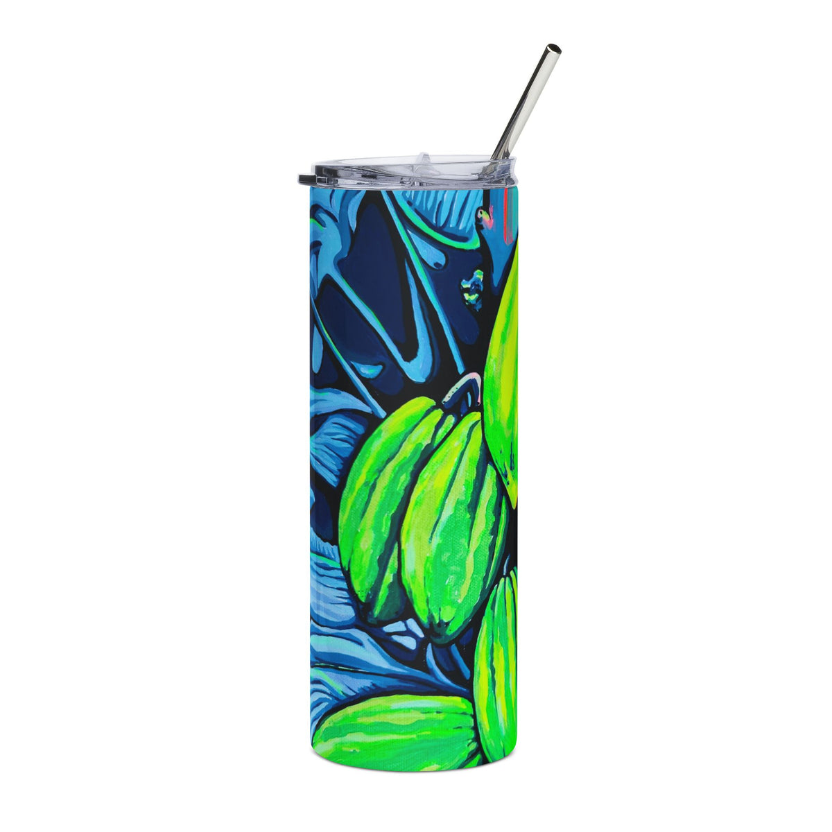Vaso de Acero Inoxidable Cacao Neón, 590 ml | Taza de Viaje Divertida, Ecológica