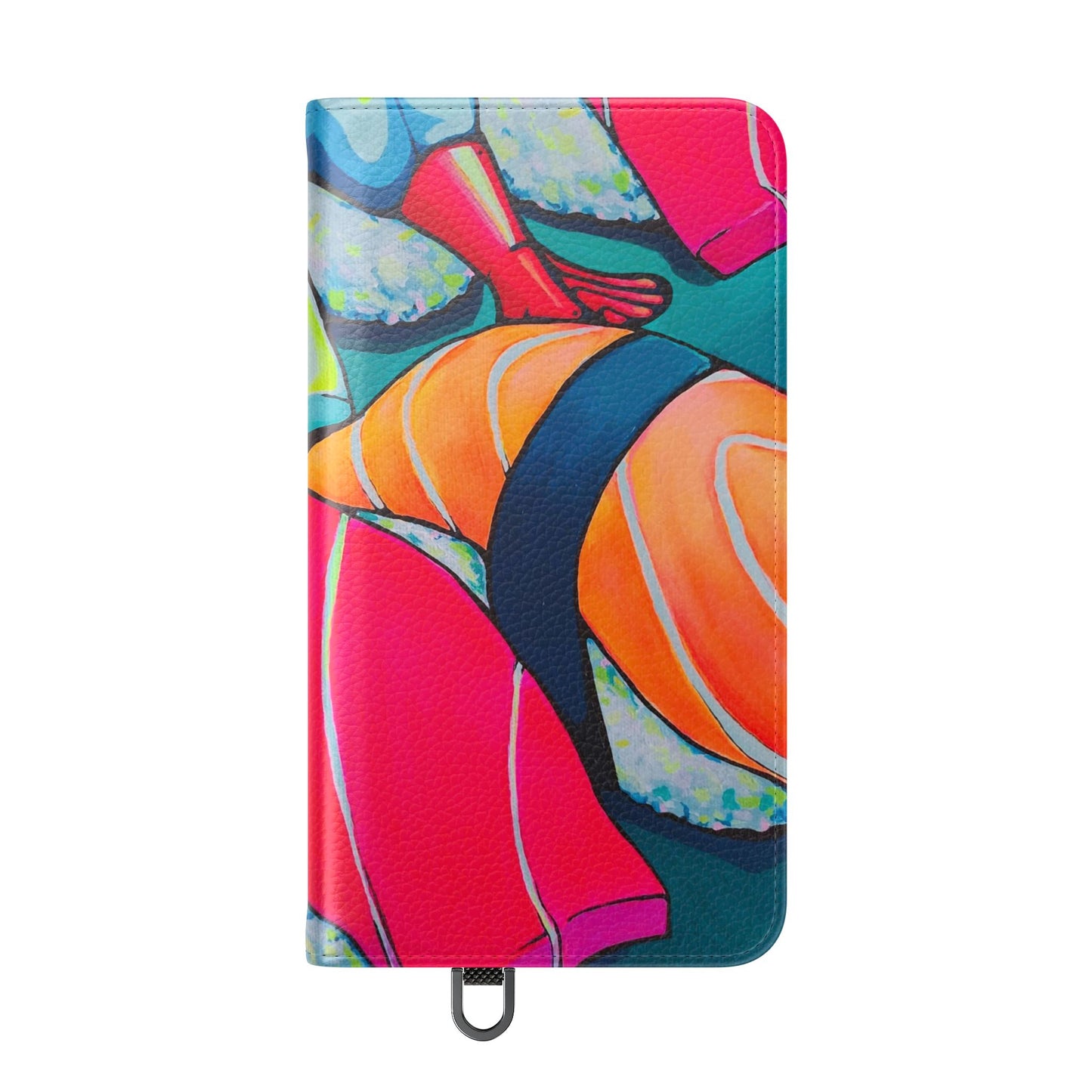 Neon Sushi Flip Phone Case – Wallet Cover with Card Slots