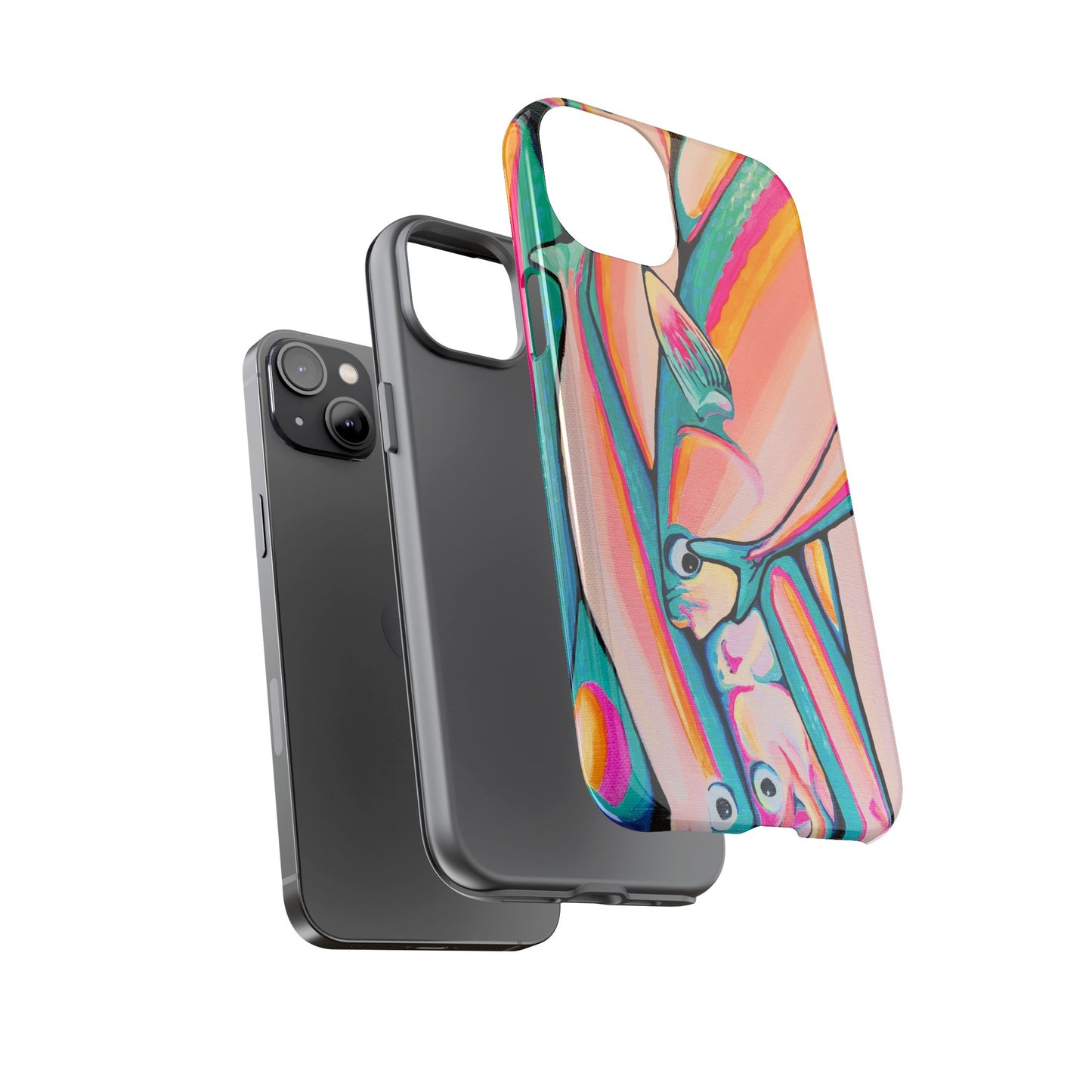 Neon Fish Tough Phone Case