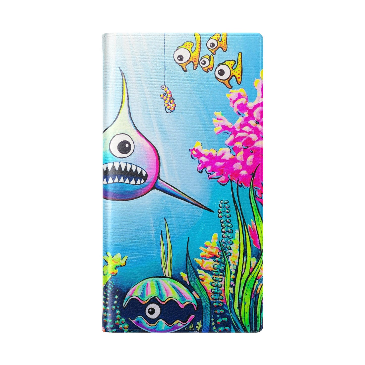 Cyclops Shark Flip Phone Case – Wallet Cover with Card Slots